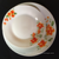 assiette plate en céramique blanche